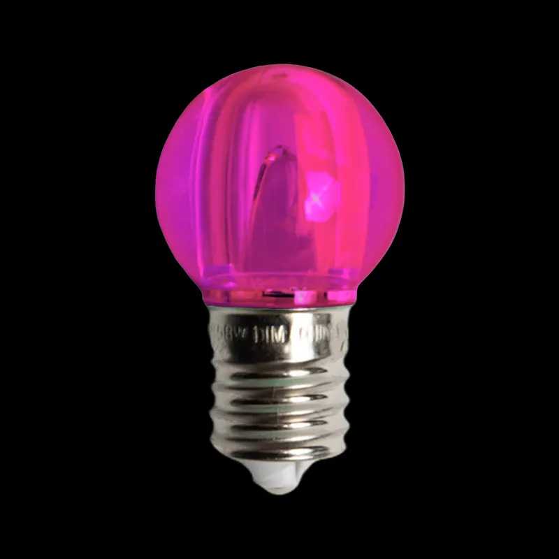 130V UL G30 E17 lâmpadas LED rosa transparentes lisas