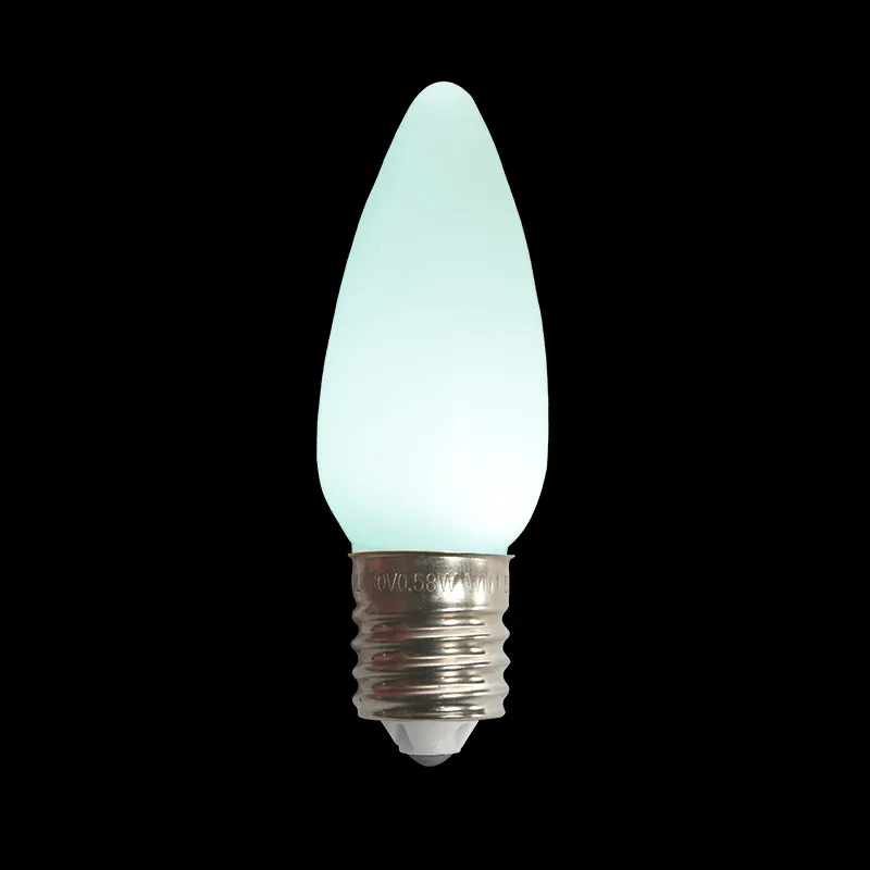 Lâmpada LED C9 opaca branca fria