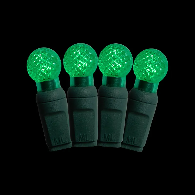 a corda verde do Natal do diodo emissor de luz de 50L G12 ilumina exterior impermeável