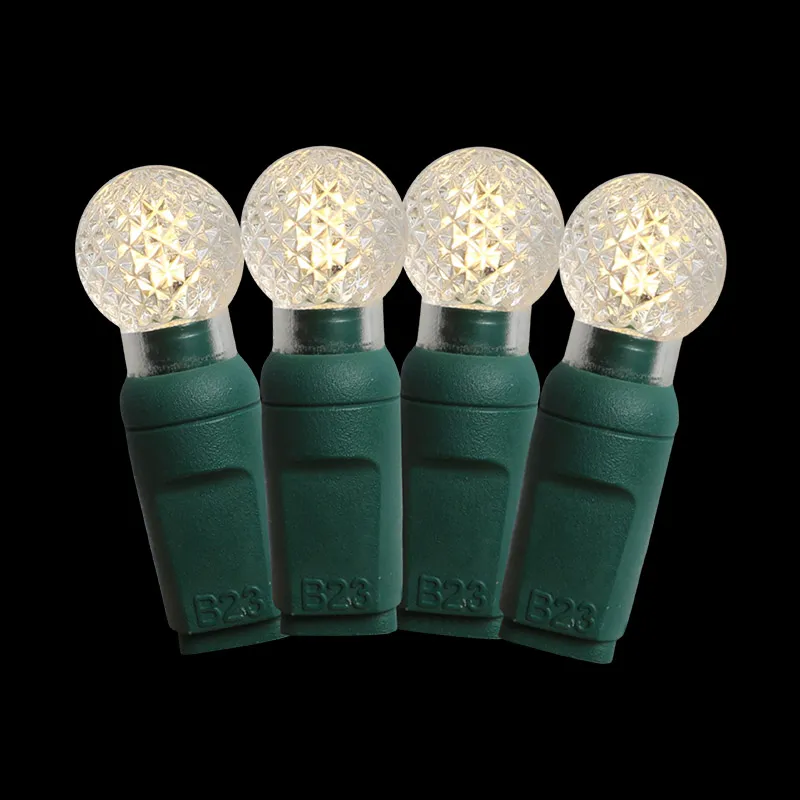 50L G12 Sun Warm White LED Luzes de Natal ao ar livre à prova d'água