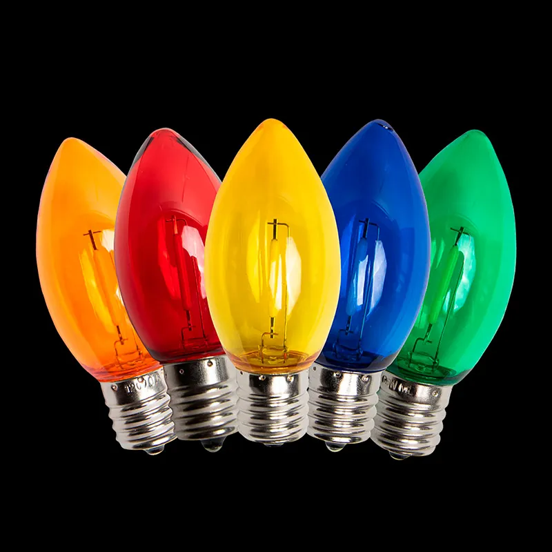 Lâmpada de Filamento LED C9 – Multi (R/G/Y/B/O)