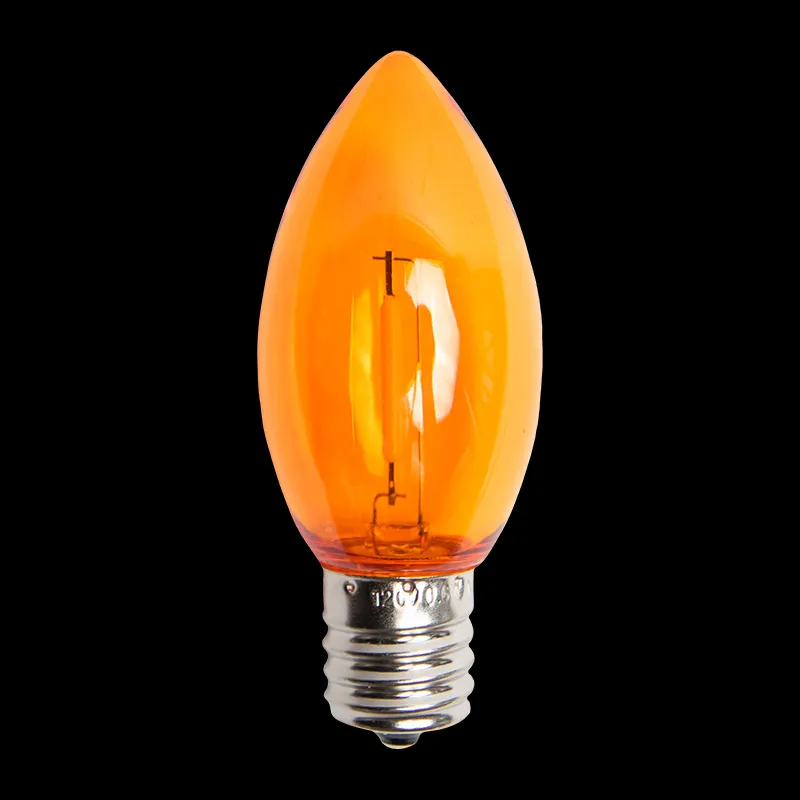 Lâmpada de filamento LED C9 – laranja