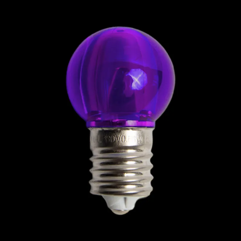 130V UL G30 E17 lâmpadas LED roxas transparentes lisas