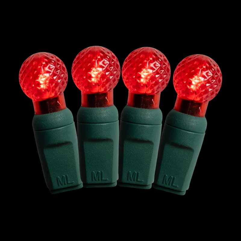 a corda vermelha do Natal do diodo emissor de luz G12 50L ilumina exterior impermeável