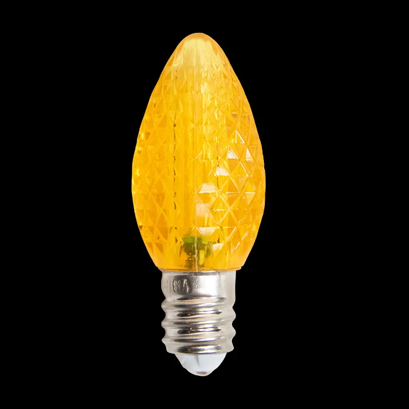 C7 Minleon LED Lâmpadas de substituição Amarelo Lâmpada de Natal UL para uso externo à prova d'água
