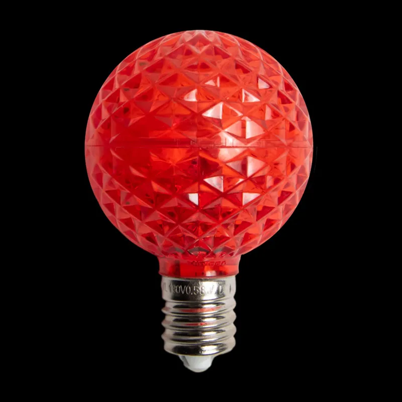 Lâmpada LED Transparente G50 – Vermelha