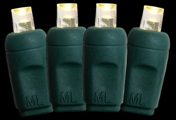 Mini luzes LED de grande angular de 5MM para uso externo com corda de luz de Natal UL branca quente 