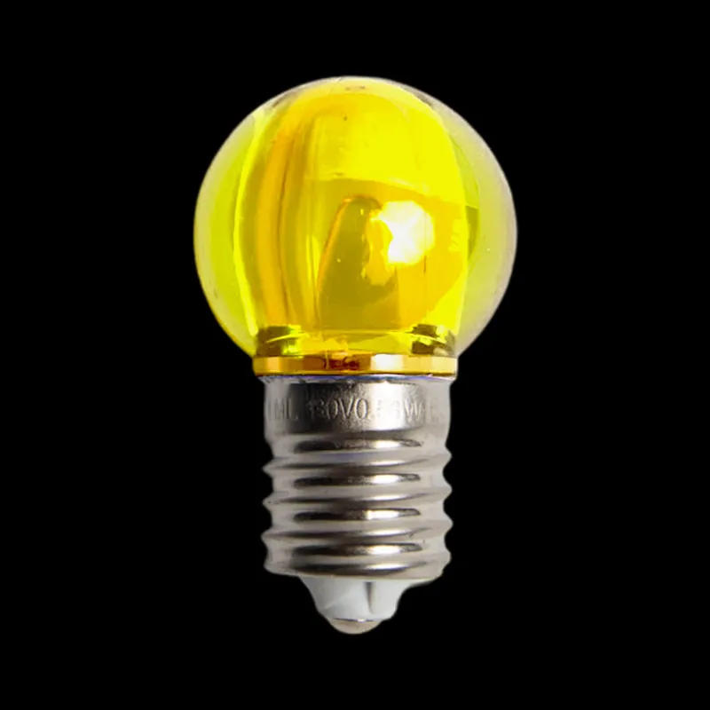 130V UL G30 E17 lâmpadas LED amarelas transparentes lisas