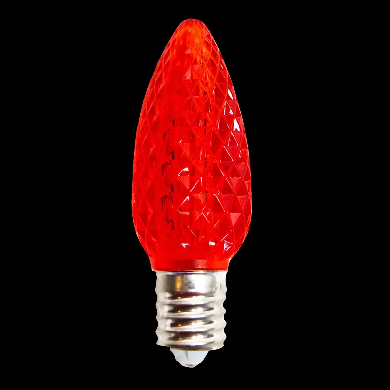 Lâmpada LED Facetada C9 V2 – Vermelha