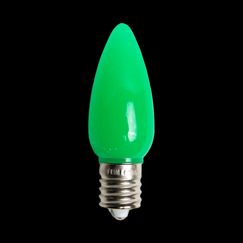 Lâmpada LED C9 opaca verde