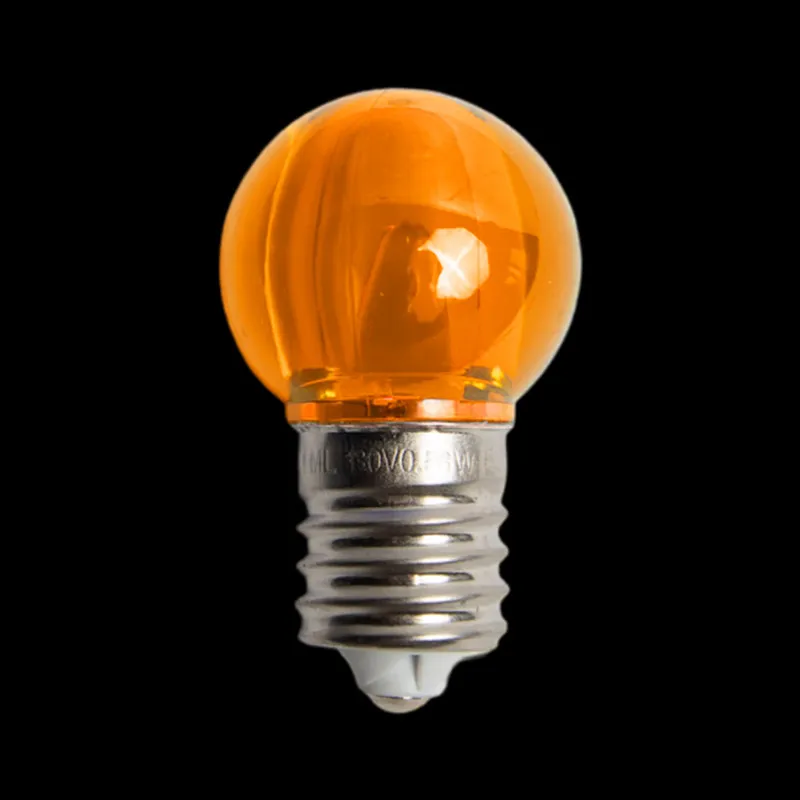 130V UL G30 E17 lâmpadas LED laranja transparentes lisas